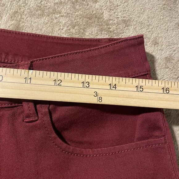 J. Jill Christian Soriano Pants Womens Sz 10 High Rise Burgundy Red Straight Leg - Picture 7 of 7